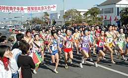 犬吠埼を右手に初日の出の画像